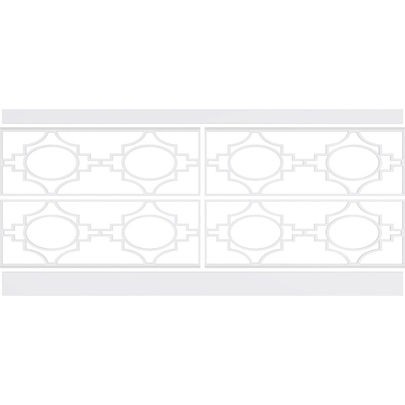 Ensemble de lambris en gypse et PVC, H 40 po x l 94,5 po x P 0,625 po