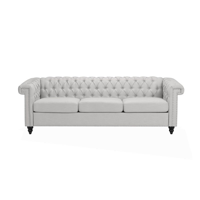 Modern Sofa Sofa 3 Seater, Gray Fabric