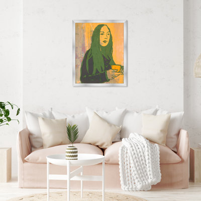" Lady Green Tea " Acrylic Painting