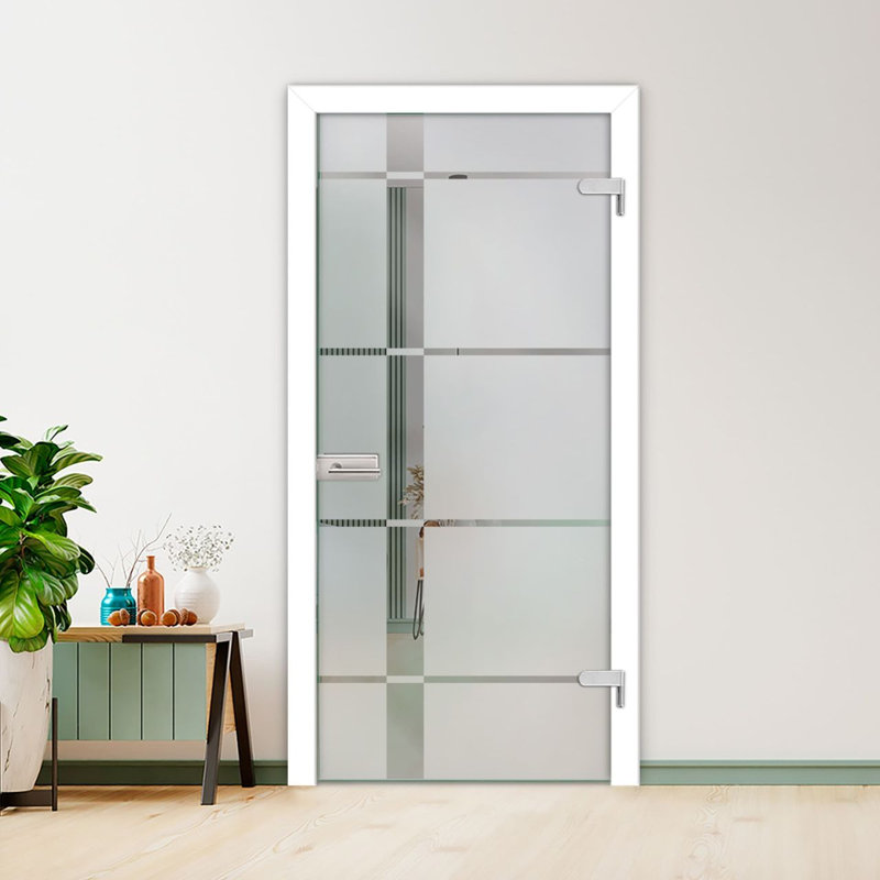 Porte vitrée à charnière l 30 po x H 80 po (semi-privée)