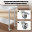 Table NSF en acier inoxydable pour la préparation et le travail, 48 po x 24 po avec tablette réglable, table robuste pour restaurant, maison et hôtel