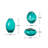 Cecile 3-Piece Hand-Blown Glass Vase Set (Teal)-266241738