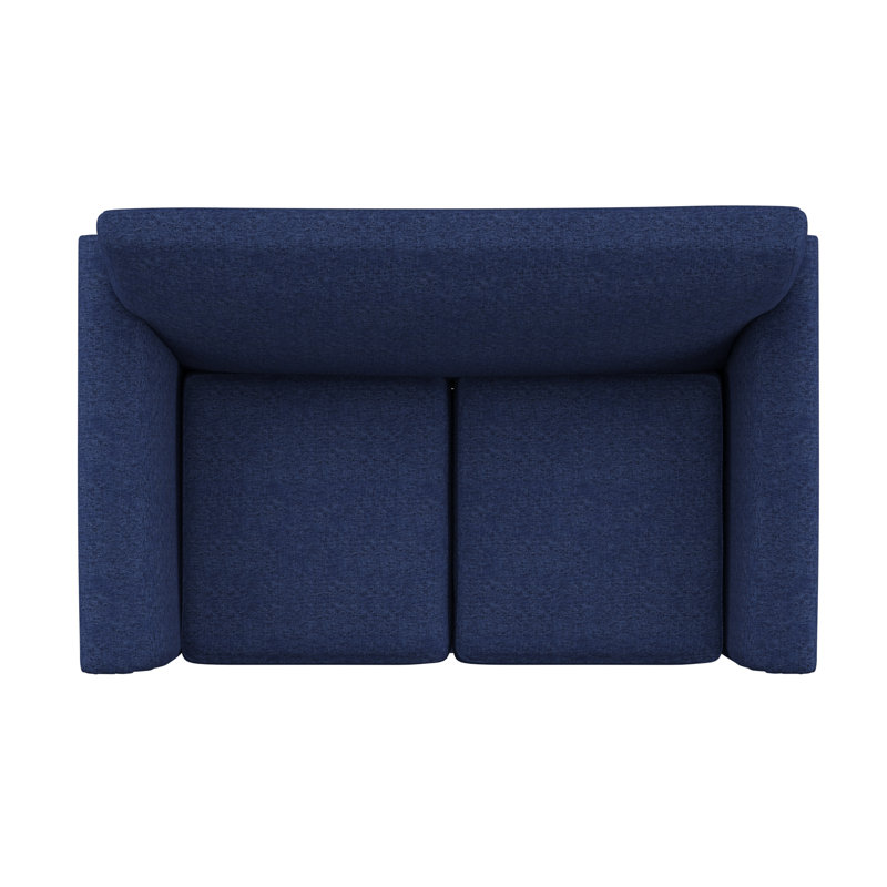 Ginnia Upholstered 55.75'' Loveseat, Blue