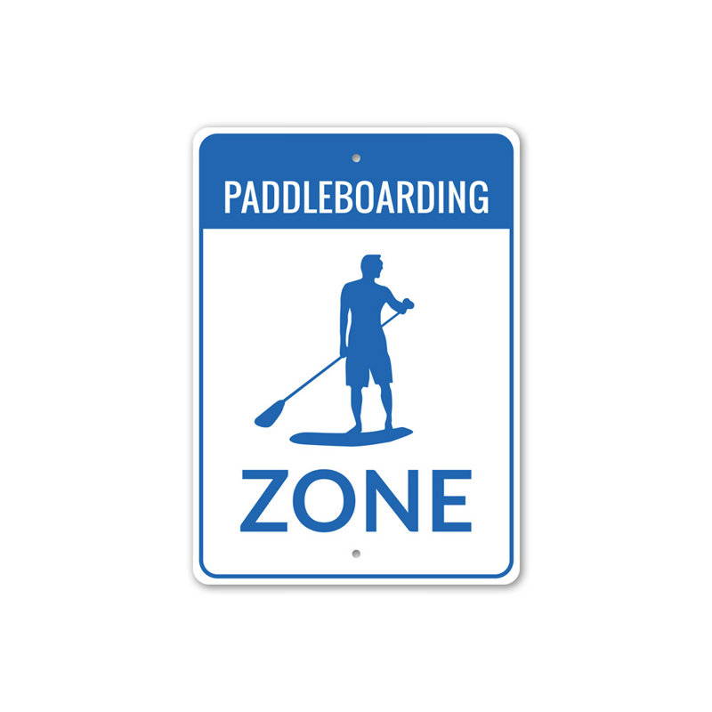 Panneau de zone de Paddleboard, H 14 po x l 10 po x P 0,04 po
