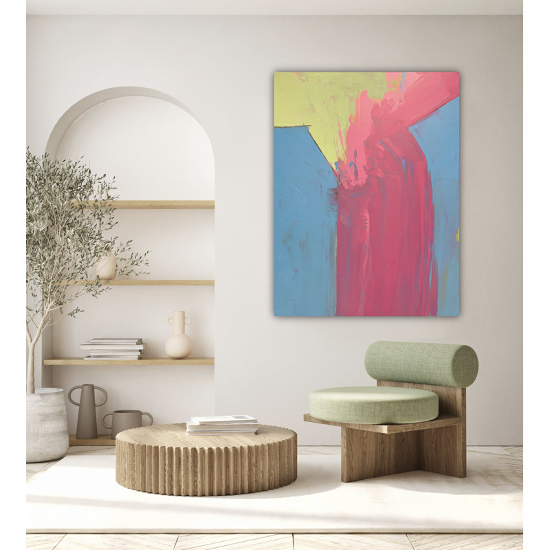 Geo VIII Print by John Beard, Brown Floater Framed Canvas, 32" H x 42" W x 2" D