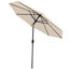 Parasol de marché octogonal 9 pi avec bouton-poussoir Delaplaine - Beige-1130741631