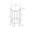 Table d'appoint, bout, rond, table d'appoint, petite, lampe, salon, chambre à coucher, table de chevet, contemporain-199699308