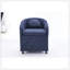 Ensemble de 1 fauteuil de salle à manger en chenille avec coussin de dossier et roues universelles