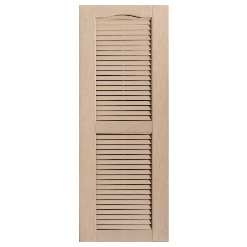 Paire de volets à persiennes cathédrale personnalisés ouverts, Grès, H 55 po x l 18 po x P 1 po