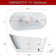 Acrylic Freestanding Soaking Bathtub With Chrome Overflow And Drain