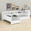 Lit plateforme en bois en L avec lit gigogne et tiroir-456664125