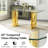 Modern Glass Dining Table Set, 63" Tempered Glass Top With PU Leather Upholstered Cantilever Chairs And Backrest Pull Ring-118348453-118348454-118348458