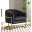 Fauteuil d'appoint rembourré de luxe avec cadre en velours, fauteuil de coiffeuse polyvalent et polyvalent pour l'intérieur et la maison