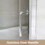 30"W X 72" H Pivot Semi-Frameless Shower Door in Chrome Finish-112343070