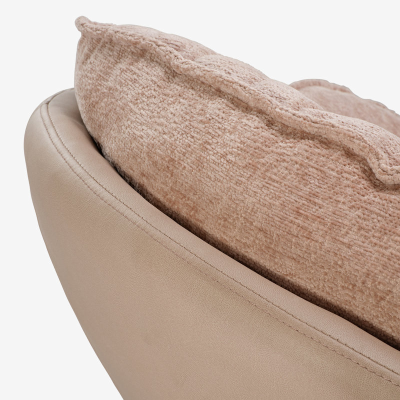 Fauteuil d'appoint pivotant en chenille