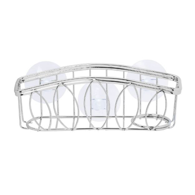 Leaf Suction Sponge & Brush Holder, Chrome