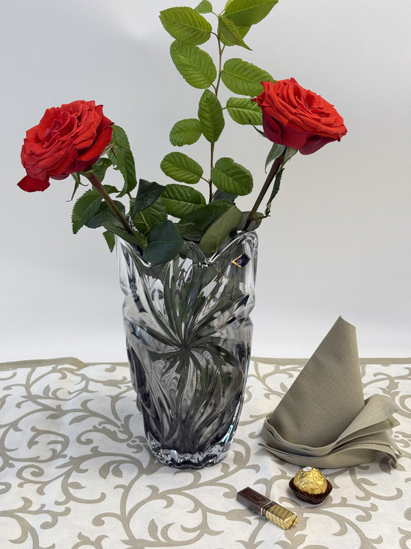 Vase à fleurs en cristal 11 po Aurum