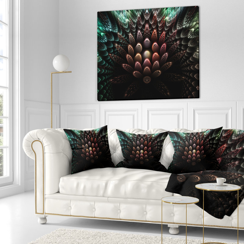 Coussin fantaisie fleur 3d, 16 po x 1 po, Coussin décoratif
