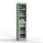 100% Solid Wood 16.5" Bathroom Storage Cabinet with Clear Glass Doors and Adjustable Shelves-1941641247
