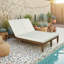 Chaise longue double réglable en bois d'acacia pour deux utilisateurs avec coussins-1414418958