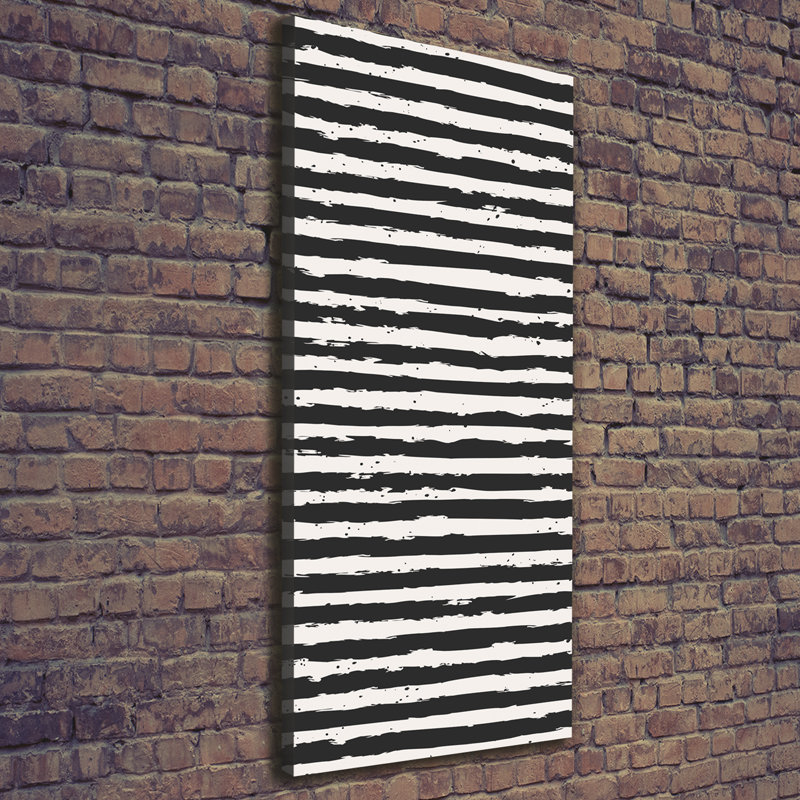 Black And White Stripes - Wrapped Canvas Print