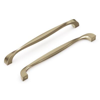 Twist Collection Handle Pull - 8-13/16" Center to Center Cabinet Pull Elusive Golden Nickel - Transitional Hardware for Drawers & Cabinets