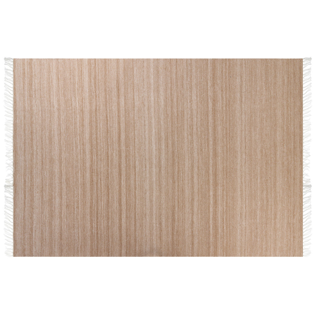 Handgefertigter Teppich Lawtell in Beige