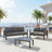3-Piece Modern Aluminum Patio Conversation Set-436070579