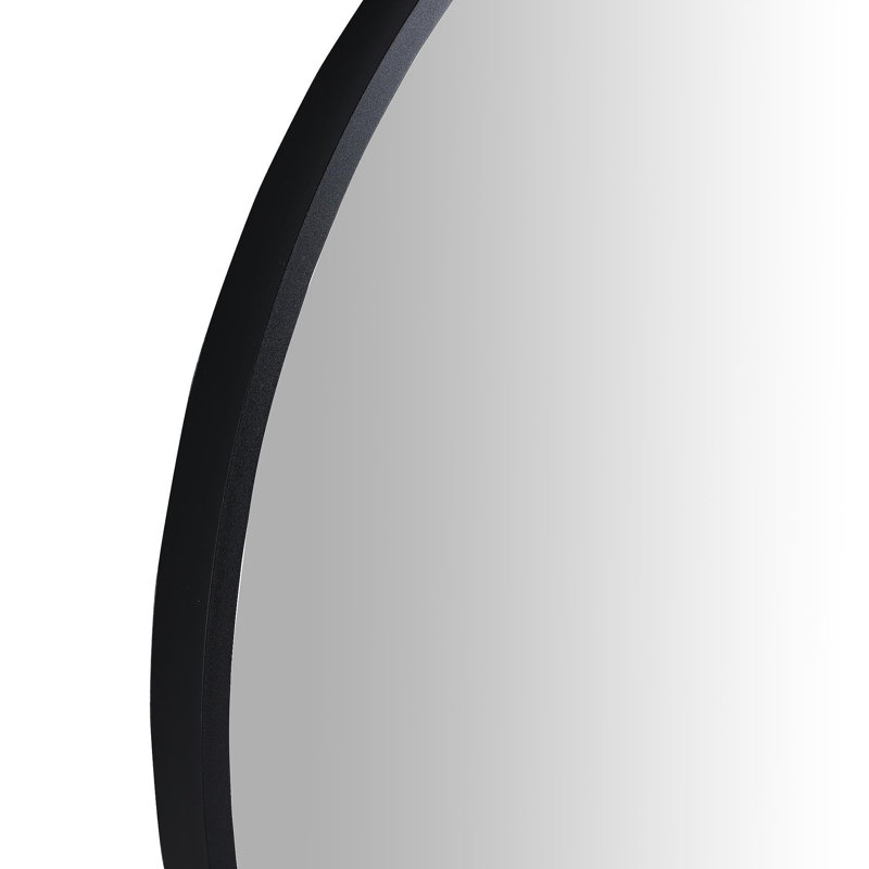 24"  Large Round Black Circular Mirror