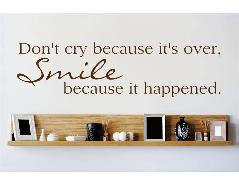 Text & Numbers Wall Decal, Brown, 6" H x 30" W x 0.16" D