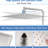 Brushed Nickel 12" Shower Head, Modern Accessory Head With Adjustable Arm, Construction