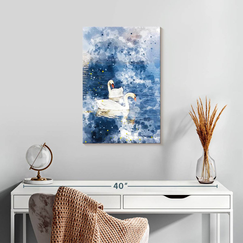 Brampt Swans Amour, 24" H x 16" W