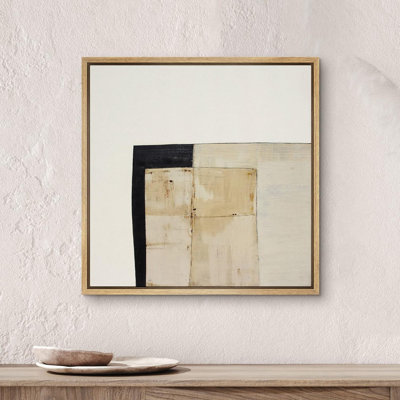 Color Blocks " Tan & Black Geometric Color Blocks Abstract Shapes Modern Art Alternative Multicolor Dark "