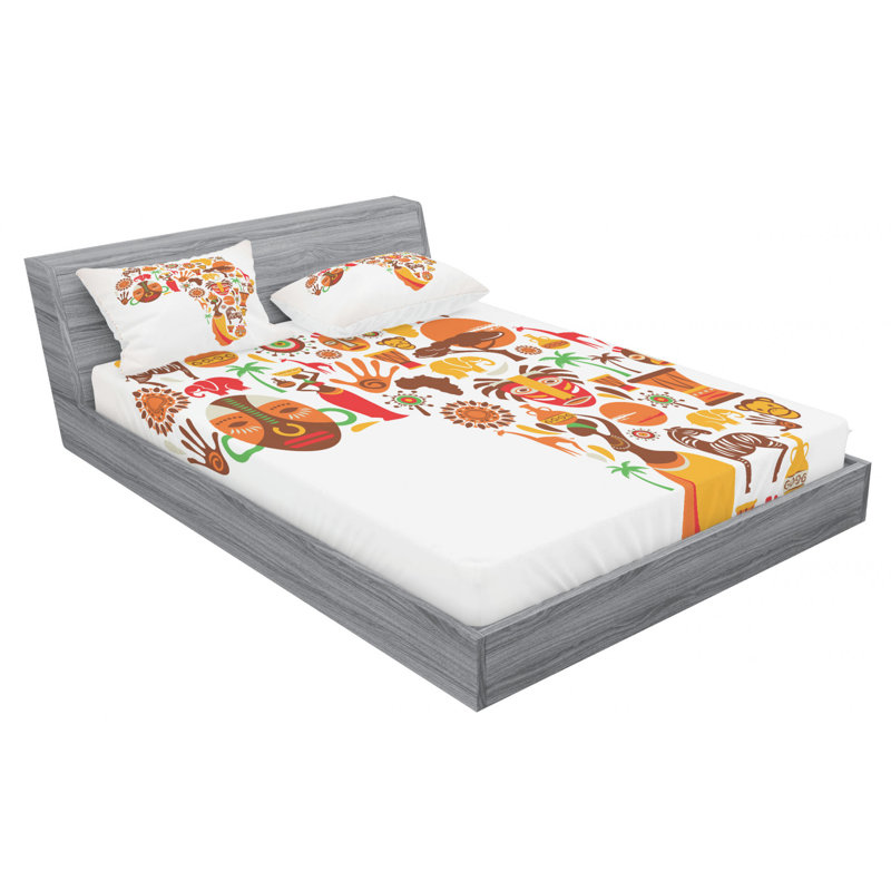 Microfiber Sheet Set, Queen Sheet Set with Fitted Sheet