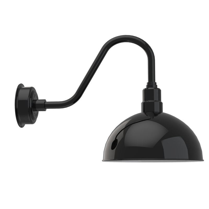 Luminaire de grange d'extérieur Abbie, Noir, H 18,62 po x l 14 po x P 26 po