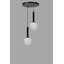 Lustre réglable élégant, structure en métal avec capuchon en verre, 15 x 15 cm | Hauteur totale: 31,5 po, plaque de base: 9,8 x 1,2 po | 2 x douilles E27 de 40 W maximum, au design élégant blanc et noir, pour la salle à manger et les espaces de vie-316531742-316531730-316531743