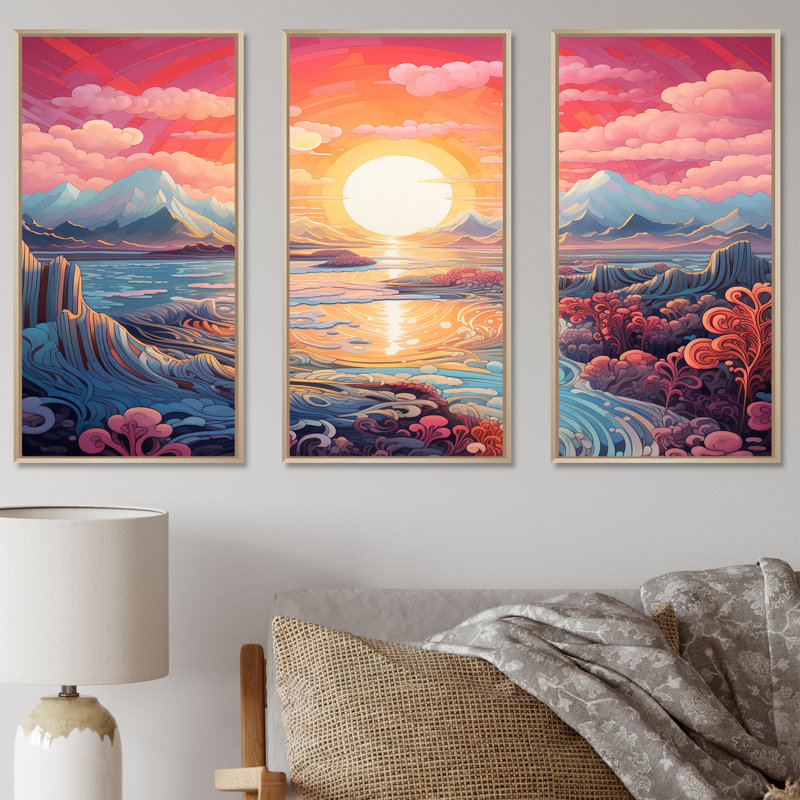 Ensemble de décorations murales Kawaii, Cadre naturel flottant, H 28 po x l 36 po x P 1 po