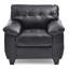 Fauteuil d'appoint noir élégant et confortable-125572997