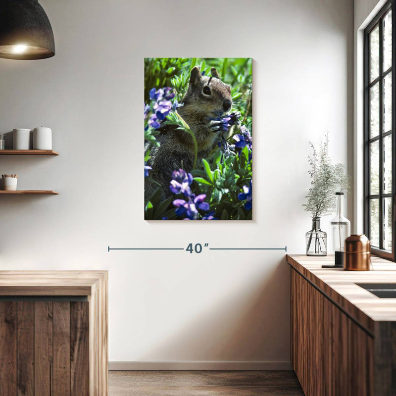 Brampt Lupine Eating Squirrel, 36" H x 24" W