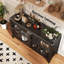 53.2" W Metal Sideboard Buffet Cabinet With Glass Door, Adjustable Shelves, COB LED Light-1574552082