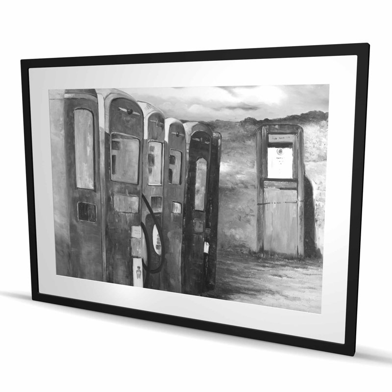 Impression de nature morte avec vieilles pompes à gaz rétro | Décoration intérieure