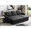 3 convertibles rembourrés en lin gris foncé avec méridienne coulissante et compartiment de rangement, rembourrage en mousse, canapé-lit simple, coussins de dossier amovibles, idéal pour les invités qui passent la nuit, 82 po