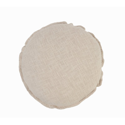 20 X 20 Round Birch Round 100 Cotton Zippered Pillow