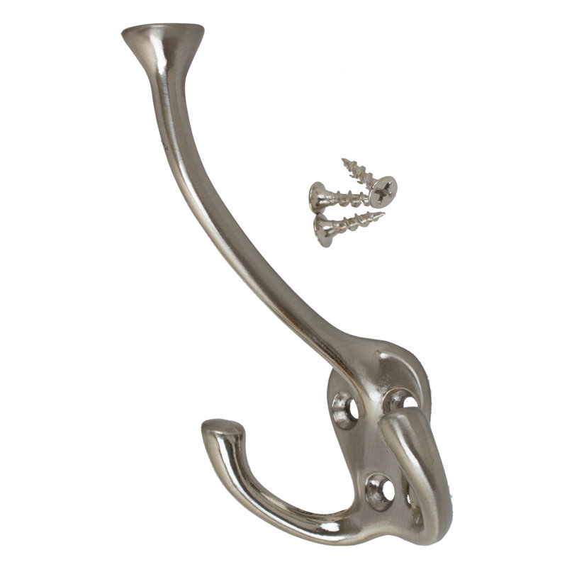 Wall Mounted Robe Hook, Satin Nickel