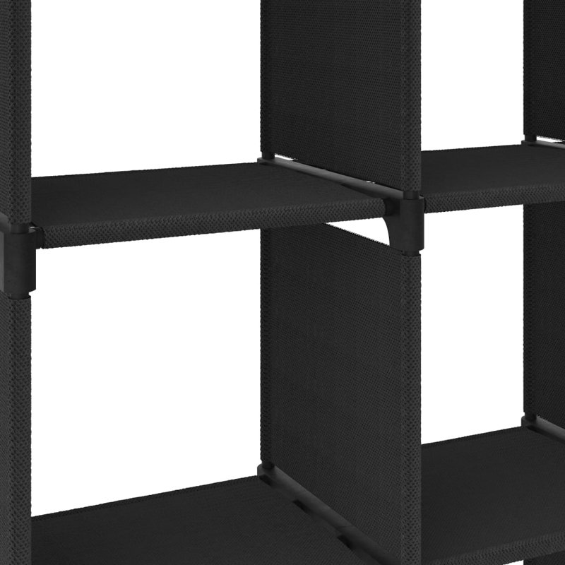 Elllise Metal Shelving Unit, Black