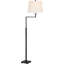 Greer Adjustable Bridge Floor Lamp with Linen Shade-374142721