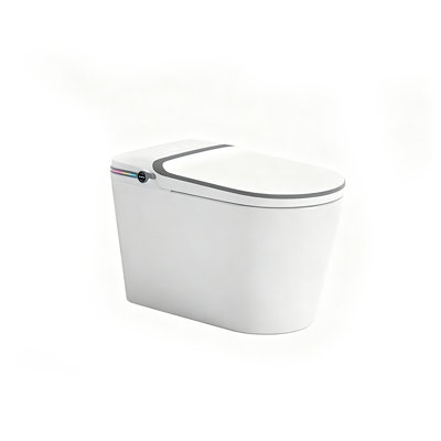 TimberBOUND 1.27 GPF Elongated Comfort Height Chair Height Floor Smart Toilet with Seat Included
