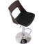 Tabouret de bar pivotant réglable avec siège et dossier courbés