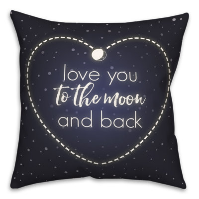 Coussin carré To the Moon and Back