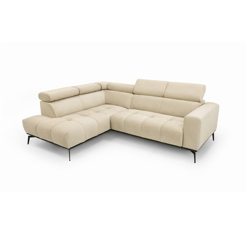 Wersal Green Upholstered Corner Sofa, Beige
